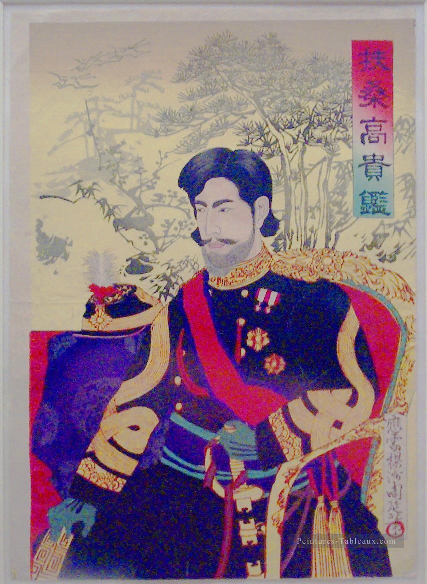 L’empereur Meiji du Japon Toyohara Chikanobu Peintures à l'huile